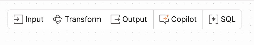 A sleek drag-and-drop canvas interface that allows you to create or modify dbt SQL models. A sleek drag-and-drop canvas interface that allows you to create or modify dbt SQL models.