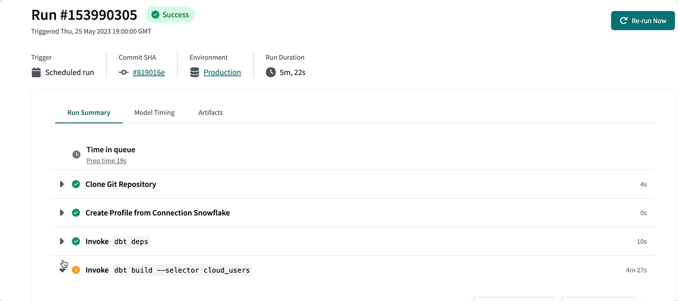 Improvements to run details and logs in dbt Cloud Improvements to run details and logs in dbt Cloud
